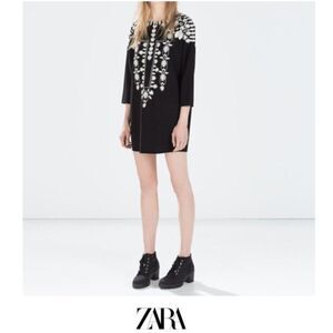 ZARA | Embroidered Tunic Dress